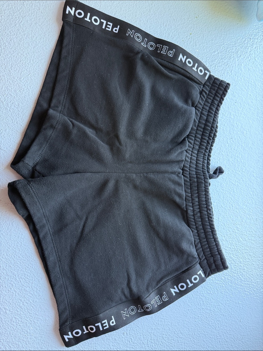 Peloton Black Logo Trim Athletic Shorts